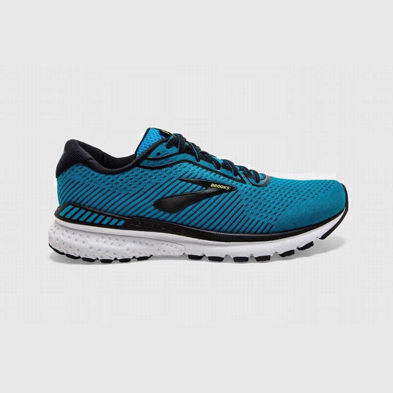 Pánske Brooks Adrenaline Gts 20 - Cestná Bežecká Obuv - Čierne/Modre (76132-BWPQ)